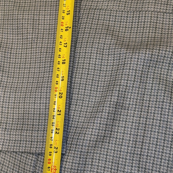 60s-inspired Retro Houndstooth Plaid Grey Long Sleeve Dress Silk/Wool L/XL - Picture 10 of 16